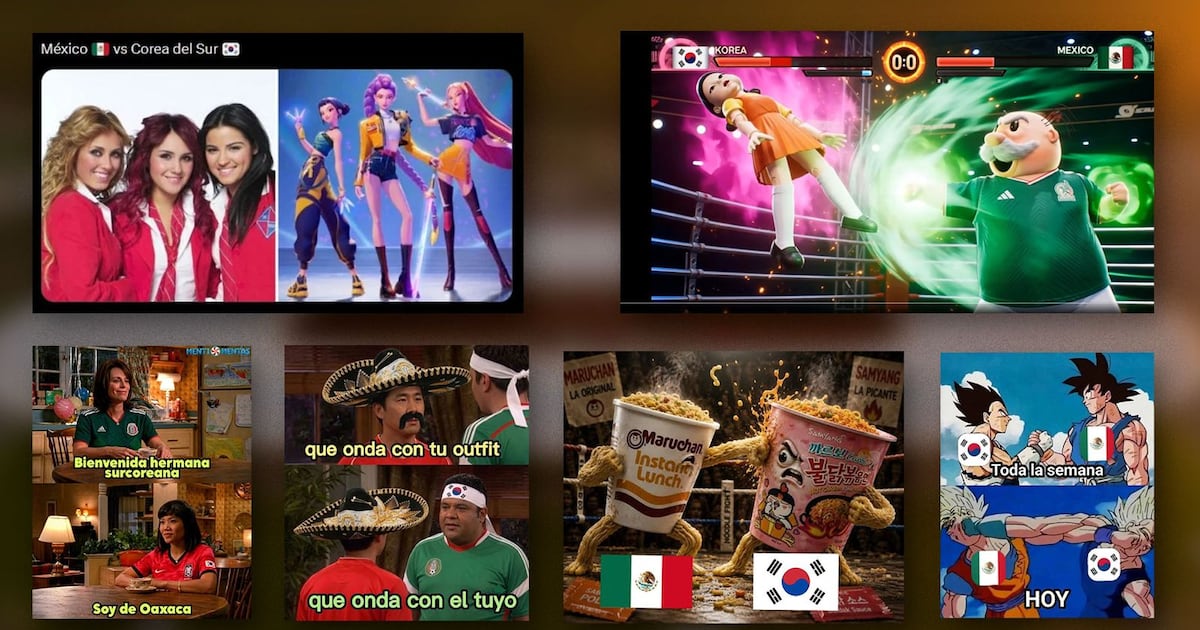 Memes representativos de la rivalidad amistosa entre México y Corea del Sur en el Mundial 2026